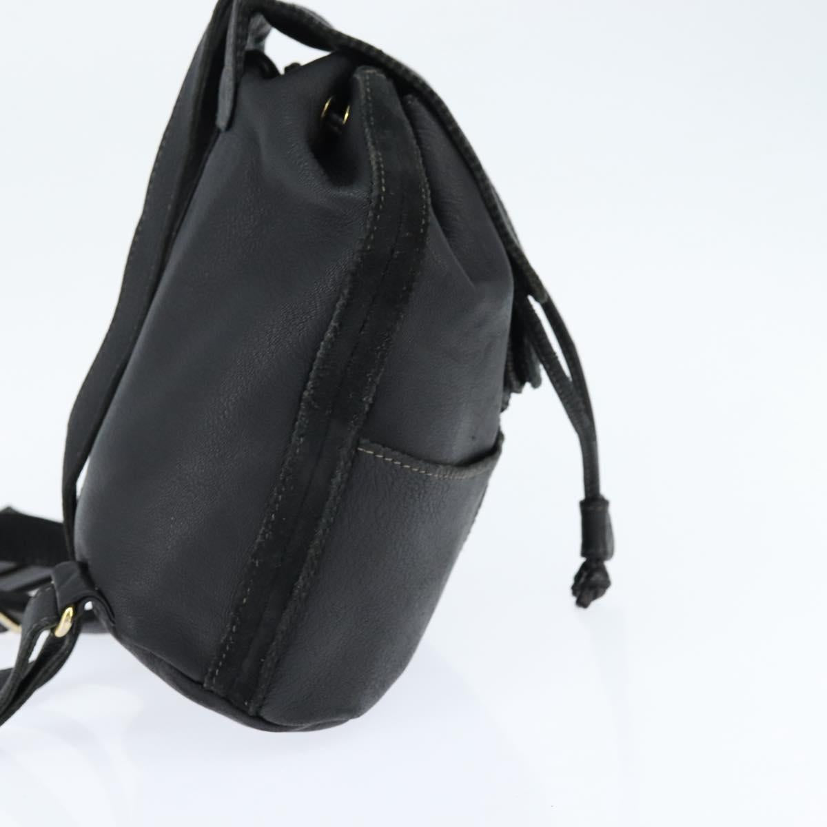 FENDI Backpack Leather Black Gold Auth 149132 | Brand Street  display picture 3