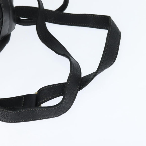 FENDI Backpack Leather Black Gold Auth 149132