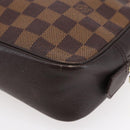 LOUIS VUITTON Damier Ebene Trousse Toilette 25 Clutch Bag N47624 LV Auth 149133-15