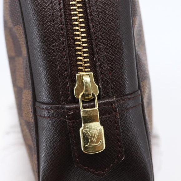 LOUIS VUITTON Damier Ebene Trousse Toilette 25 Clutch Bag N47624 LV Auth 149133
