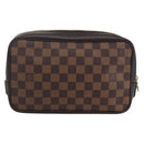 LOUIS VUITTON Damier Ebene Trousse Toilette 25 Clutch Bag N47624 LV Auth 149133-2