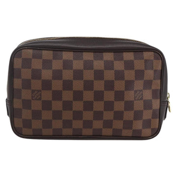 LOUIS VUITTON Damier Ebene Trousse Toilette 25 Clutch Bag N47624 LV Auth 149133 - 0