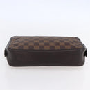 LOUIS VUITTON Damier Ebene Trousse Toilette 25 Clutch Bag N47624 LV Auth 149133-6