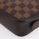LOUIS VUITTON Damier Ebene Trousse Toilette 25 Clutch Bag N47624 LV Auth 149133-7