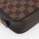 LOUIS VUITTON Damier Ebene Trousse Toilette 25 Clutch Bag N47624 LV Auth 149133-14