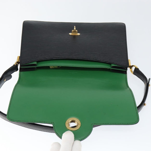 LOUIS VUITTON Epi Free Run Shoulder Bag Green Black M52414 LV Auth 149141