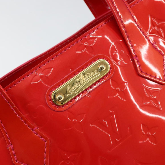 LOUIS VUITTON Monogram Vernis Wilshire Boulevard Bag Rose Pop M93643 Auth 149144