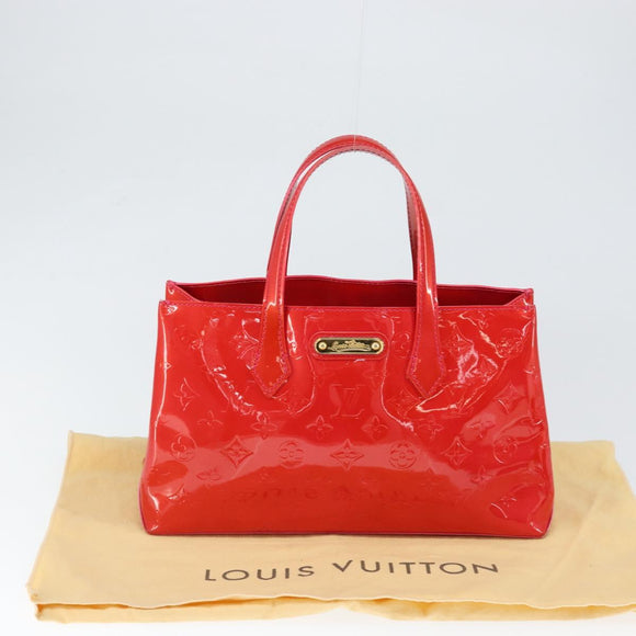 LOUIS VUITTON Monogram Vernis Wilshire Boulevard Bag Rose Pop M93643 Auth 149144