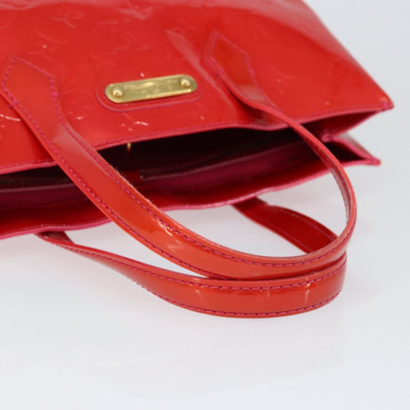 LOUIS VUITTON Monogram Vernis Wilshire Boulevard Bag Rose Pop M93643 Auth 149144