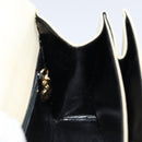 Salvatore Ferragamo Gancini Hand Bag Suede 2way Ivory Gold Auth 149146-20