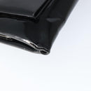 Salvatore Ferragamo Vala Shoulder Bag Enamel Black Silver Auth 149147-15