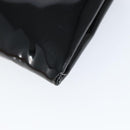 Salvatore Ferragamo Vala Shoulder Bag Enamel Black Silver Auth 149147-16