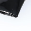 Salvatore Ferragamo Vala Shoulder Bag Enamel Black Silver Auth 149147-17