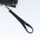 Salvatore Ferragamo Vala Shoulder Bag Enamel Black Silver Auth 149147-10