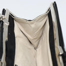 Salvatore Ferragamo Vala Shoulder Bag Enamel Black Silver Auth 149147-18