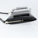Salvatore Ferragamo Vala Shoulder Bag Enamel Black Silver Auth 149147-4