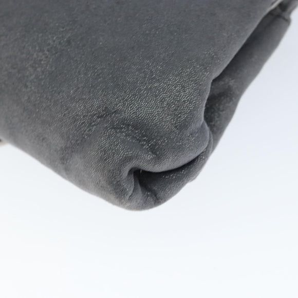 Salvatore Ferragamo Vala Shoulder Bag Suede Gray Silver Auth 149149