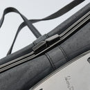 Salvatore Ferragamo Vala Shoulder Bag Suede Gray Silver Auth 149149-10