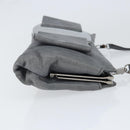 Salvatore Ferragamo Vala Shoulder Bag Suede Gray Silver Auth 149149-3