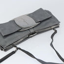Salvatore Ferragamo Vala Shoulder Bag Suede Gray Silver Auth 149149-6