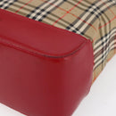 Burberrys Nova Check Tote Bag Canvas Beige Gold Auth 149150-9