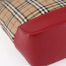 Burberrys Nova Check Tote Bag Canvas Beige Gold Auth 149150-14