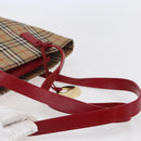 Burberrys Nova Check Tote Bag Canvas Beige Gold Auth 149150-7