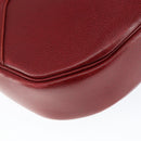 Christian Dior Shoulder Bag Leather Red Gold Auth 149151-14