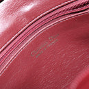 Christian Dior Shoulder Bag Leather Red Gold Auth 149151-18