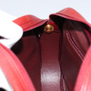 Christian Dior Shoulder Bag Leather Red Gold Auth 149151-20