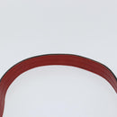 Christian Dior Shoulder Bag Leather Red Gold Auth 149151-8