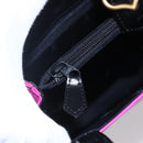 SAINT LAURENT Tote Bag Nylon Pink Gold Auth 149152-17