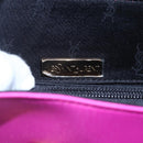 SAINT LAURENT Tote Bag Nylon Pink Gold Auth 149152-11