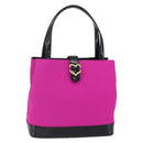 SAINT LAURENT Tote Bag Nylon Pink Gold Auth 149152-1