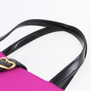 SAINT LAURENT Tote Bag Nylon Pink Gold Auth 149152-8