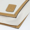 BALLY Hand Bag Leather White Gold Auth 149153-9