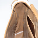 BALLY Hand Bag Leather White Gold Auth 149153-20