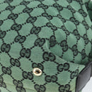 GUCCI GG Canvas Hand Bag Outlet Gold Green 272375 Auth 149154-9