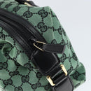 GUCCI GG Canvas Hand Bag Outlet Gold Green 272375 Auth 149154-10