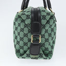 GUCCI GG Canvas Hand Bag Outlet Gold Green 272375 Auth 149154-4