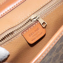 CELINE Macadam Canvas Circle Shoulder Bag PVC Leather Brown Gold Auth 149156-16