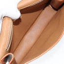 CELINE Macadam Canvas Circle Shoulder Bag PVC Leather Brown Gold Auth 149156-17