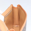 CELINE Macadam Canvas Circle Shoulder Bag PVC Leather Brown Gold Auth 149156-18