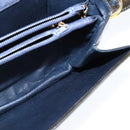 CELINE Horse Carriage Shoulder Bag Enamel Black Gold Auth 149158-18