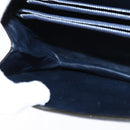 CELINE Horse Carriage Shoulder Bag Enamel Black Gold Auth 149158-19