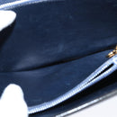 CELINE Horse Carriage Shoulder Bag Enamel Black Gold Auth 149158-20