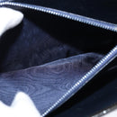 CELINE Horse Carriage Shoulder Bag Enamel Black Gold Auth 149158-21