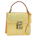 LOUIS VUITTON Monogram Vernis Spring Street Hand Bag Gris M91029 LV Auth 149160-1