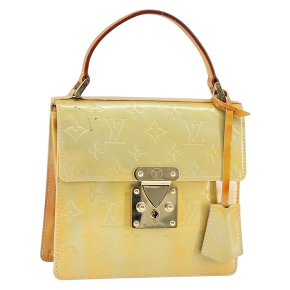 LOUIS VUITTON Monogram Vernis Spring Street Hand Bag Gris M91029 LV Auth 149160