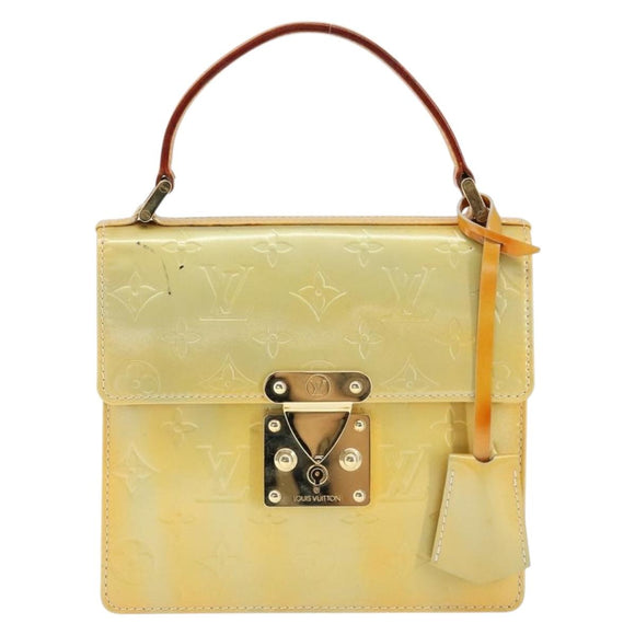 LOUIS VUITTON Monogram Vernis Spring Street Hand Bag Gris M91029 LV Auth 149160